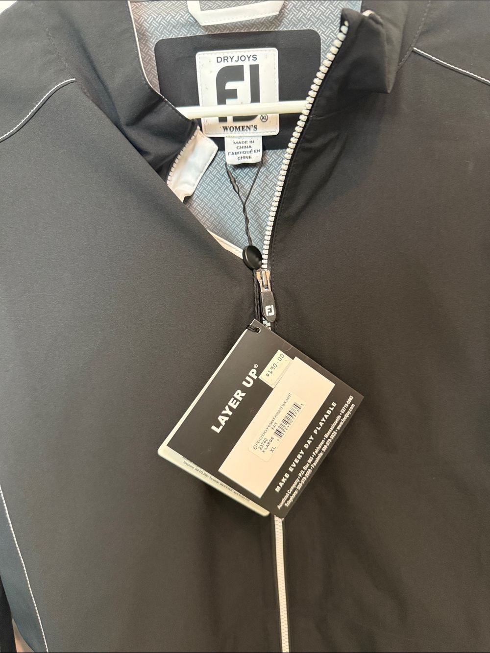 FootJoy HydroLite Rain Jacket New XL - Picture 6 of 10